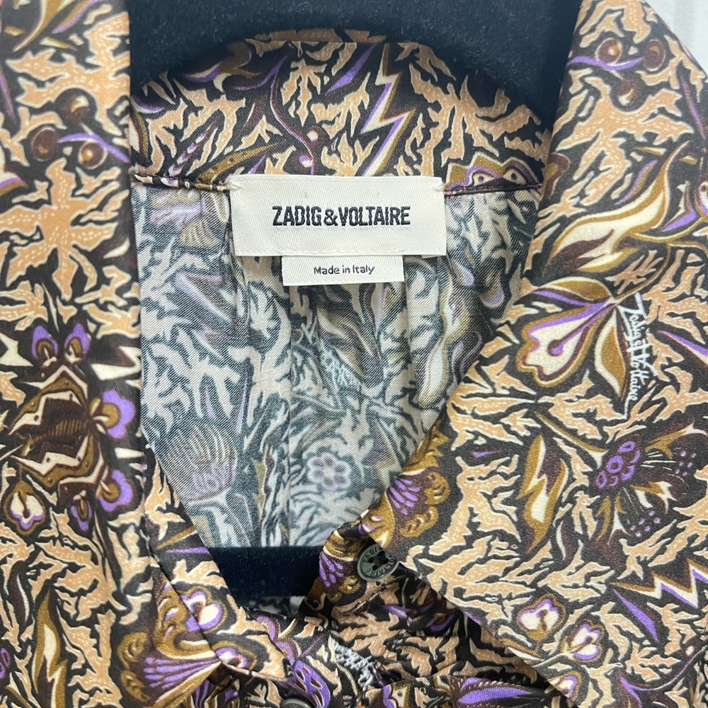Zadig & Voltaire Pattern Button Down Blouse - image 7